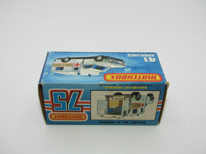 Matchbox Superfast 41C Ambulance SMALL Ambulance Labels