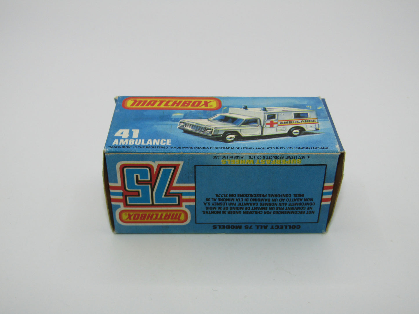 Matchbox Superfast 41C Ambulance SMALL Ambulance Labels