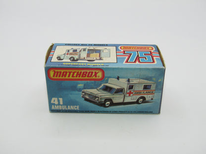 Matchbox Superfast 41C Ambulance PACIFIC Ambulance Unpainted Base