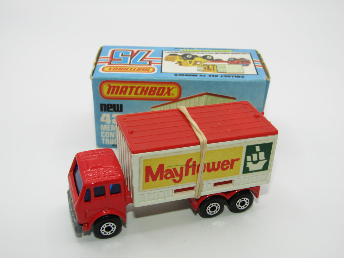 Matchbox Superfast 42C Mercedes Container Truck MAYFLOWER Labels