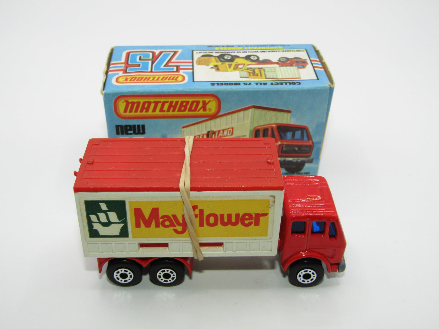 Matchbox Superfast 42C Mercedes Container Truck MAYFLOWER Labels