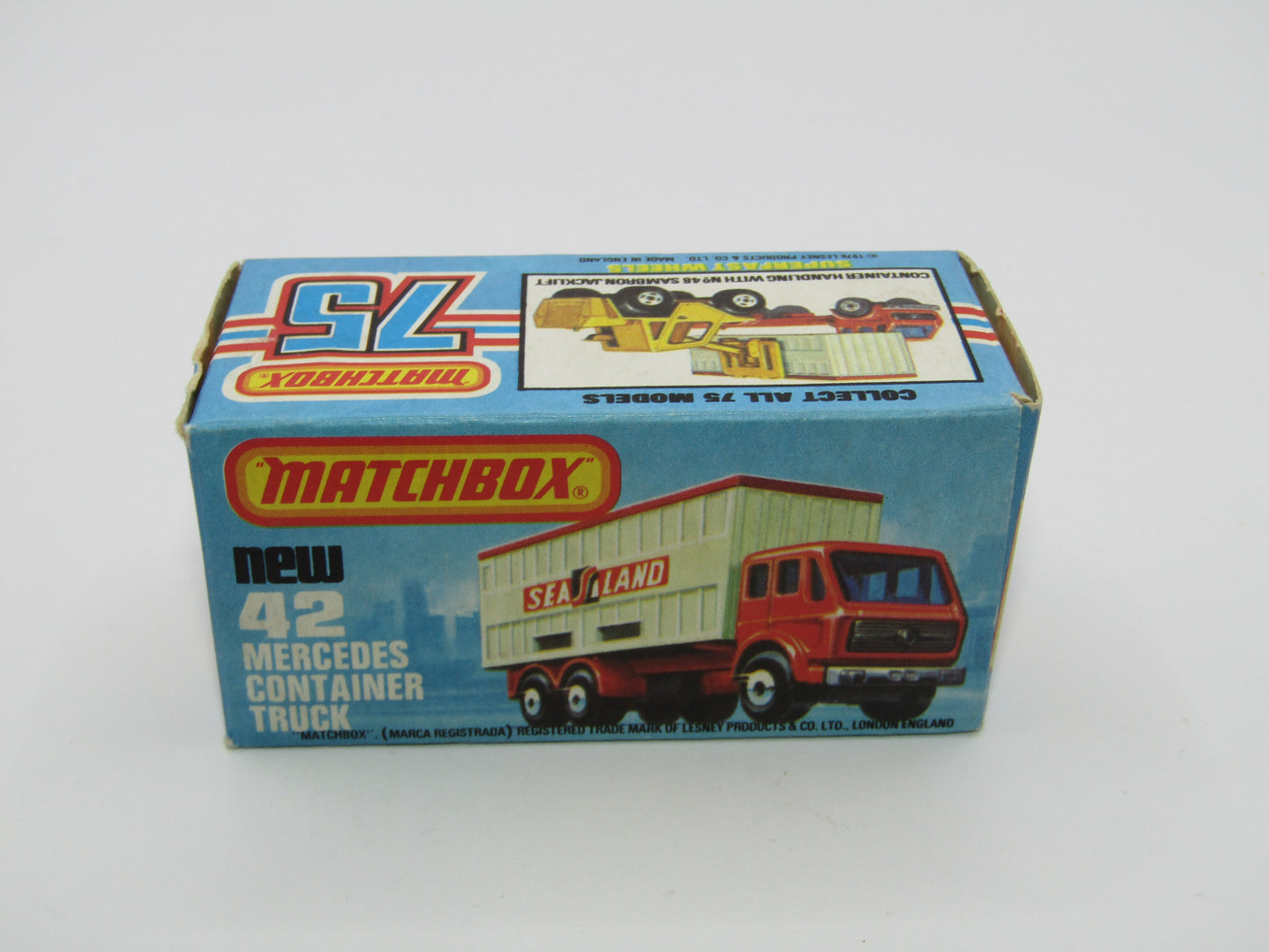 Matchbox Superfast 42C Mercedes Container Truck MAYFLOWER Labels