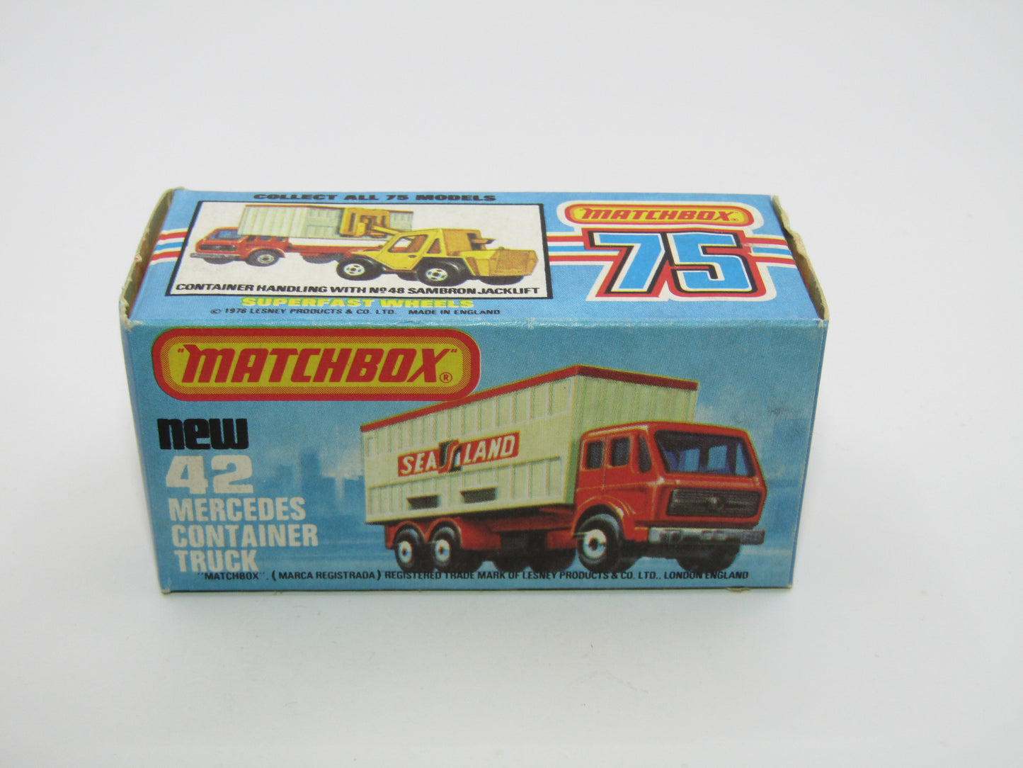 Matchbox Superfast 42C Mercedes Container Truck MAYFLOWER Labels