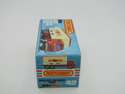 Matchbox Superfast 42C Mercedes Container Truck MAYFLOWER Labels
