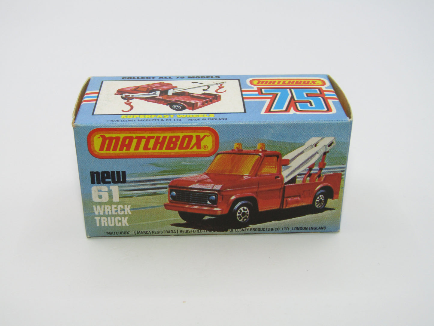 Matchbox Superfast 61B Wreck Truck GREEN Booms Black Hooks UNPAINTED Base