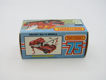 Matchbox Superfast 61B Wreck Truck GREEN Booms Black Hooks UNPAINTED Base