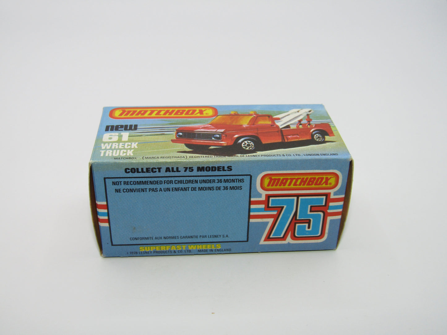 Matchbox Superfast 61B Wreck Truck GREEN Booms Black Hooks UNPAINTED Base