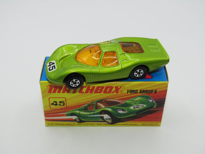 Matchbox Superfast 45A Ford Group 6 Lime Green Grey Engine Black Base