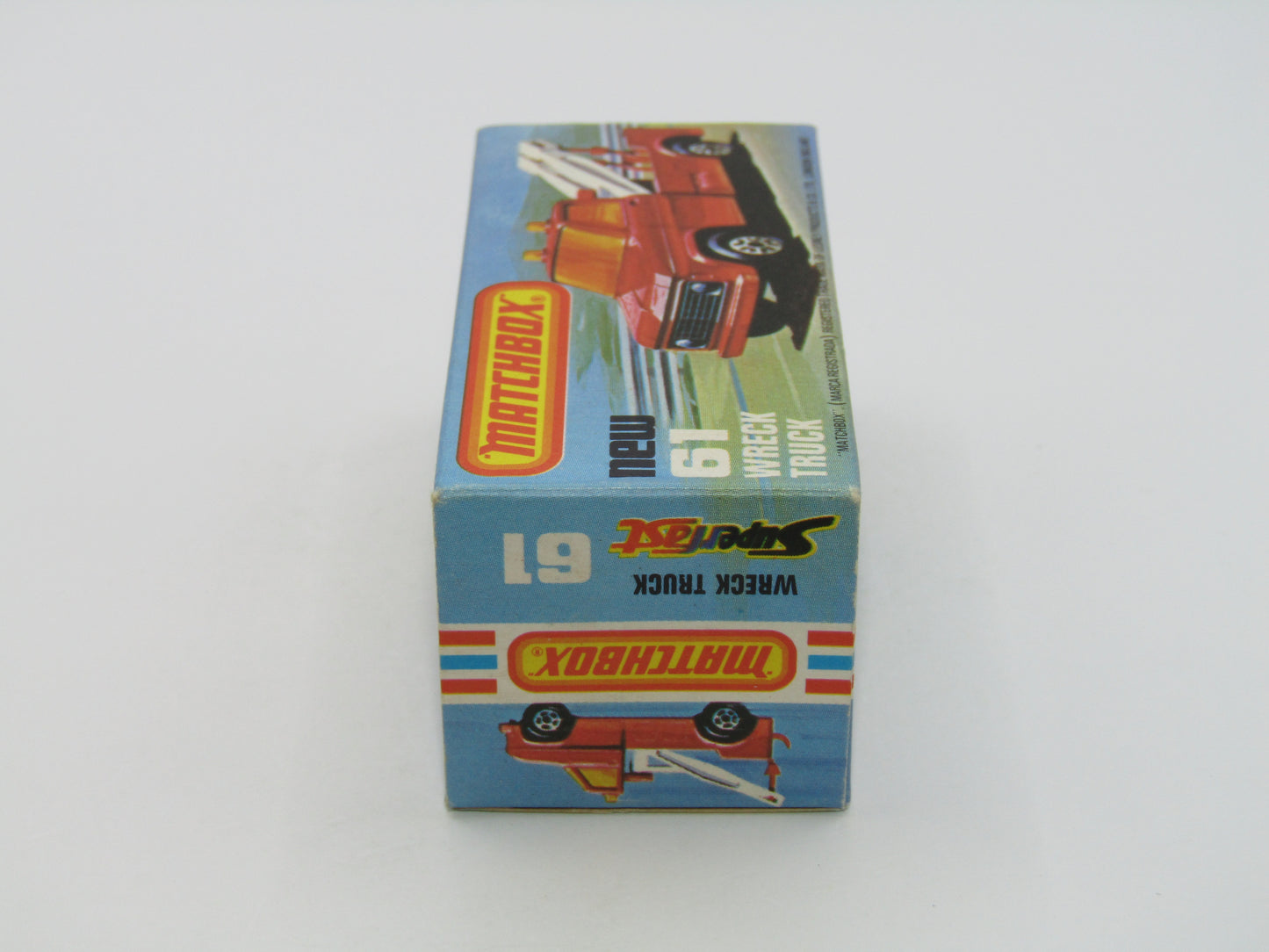 Matchbox Superfast 61B Wreck Truck GREEN Booms Red Hooks DARK AMBER Windows