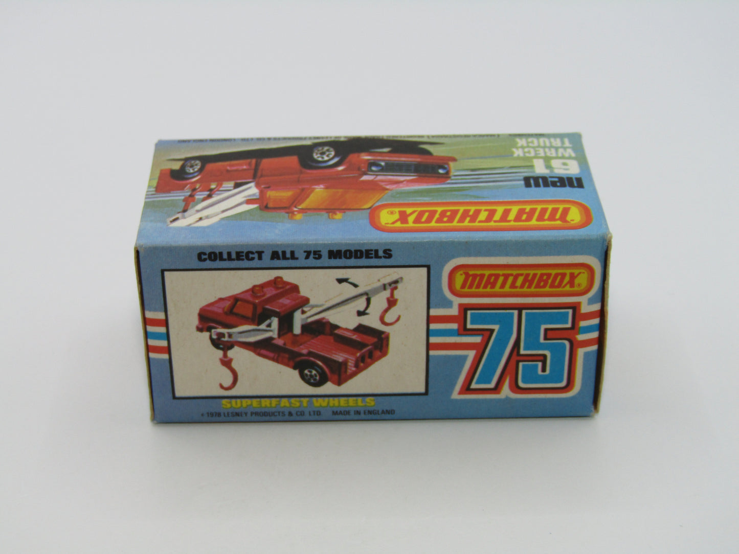 Matchbox Superfast 61B Wreck Truck GREEN Booms Red Hooks DARK AMBER Windows