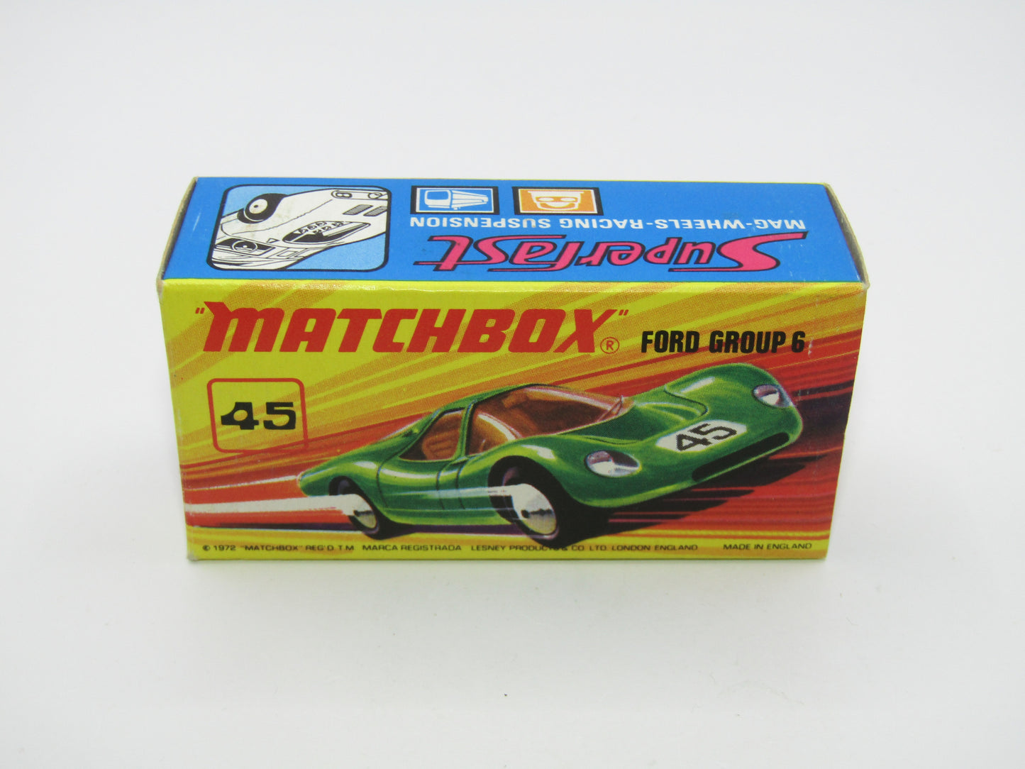 Matchbox Superfast 45A Ford Group 6 Lime Green Grey Engine Black Base