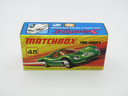Matchbox Superfast 45A Ford Group 6 Lime Green Grey Engine Black Base