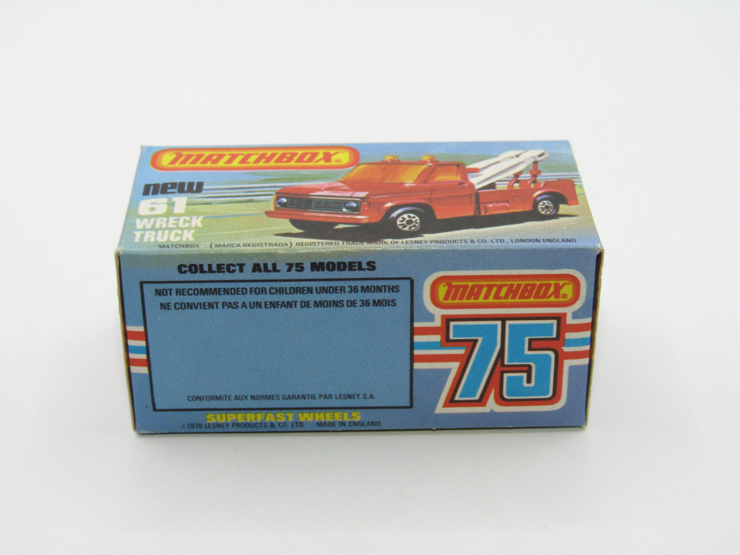 Matchbox Superfast 61B Wreck Truck GREEN Booms Red Hooks DARK AMBER Windows