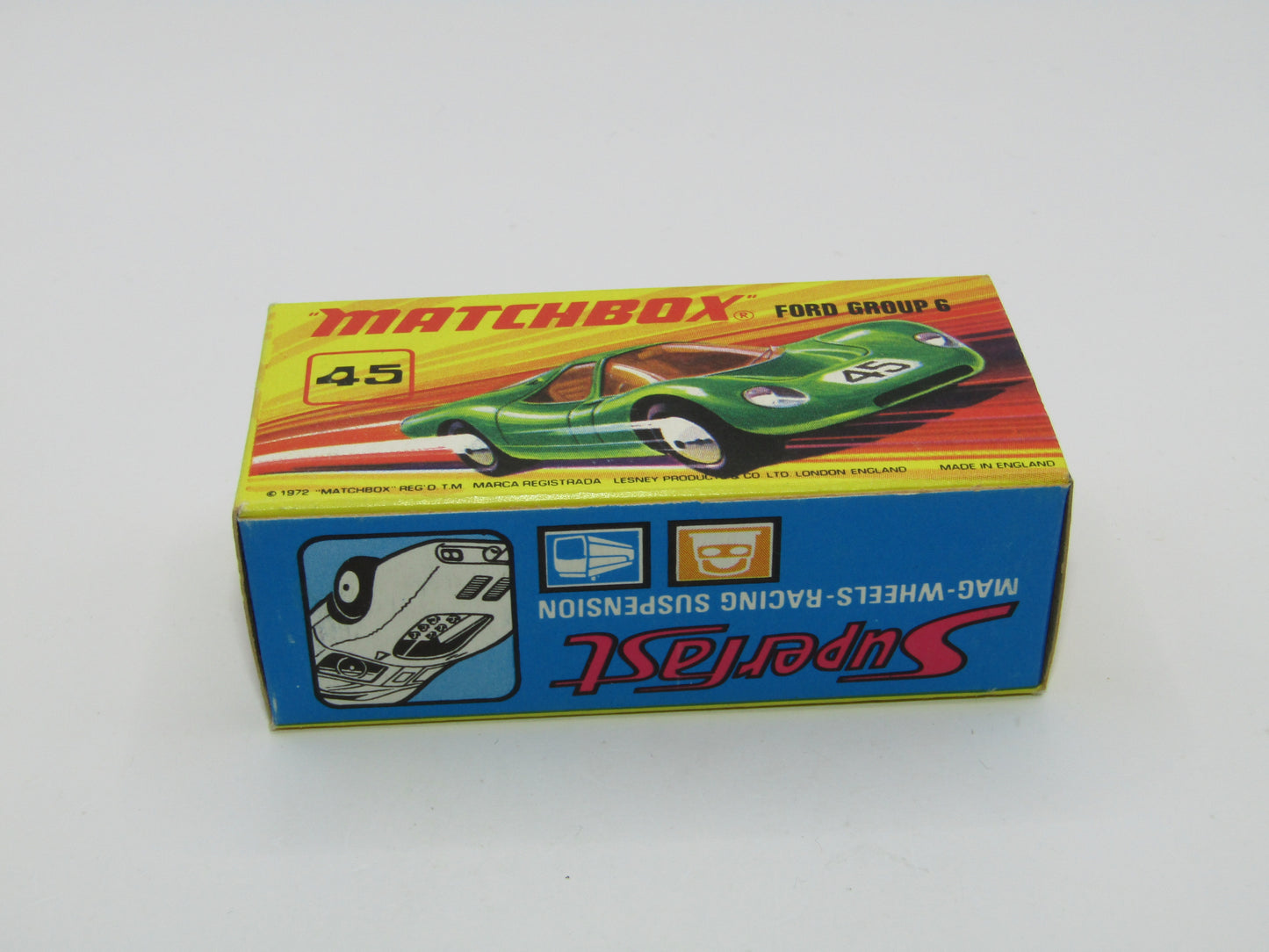 Matchbox Superfast 45A Ford Group 6 Lime Green Grey Engine Black Base