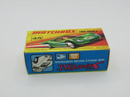 Matchbox Superfast 45A Ford Group 6 Lime Green Grey Engine Black Base