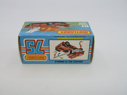 Matchbox Superfast 61B Wreck Truck GREEN Booms BLACK Hooks DARK AMBER Windows