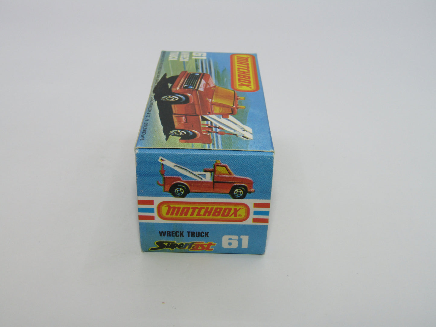 Matchbox Superfast 61B Wreck Truck GREEN Booms BLACK Hooks DARK AMBER Windows