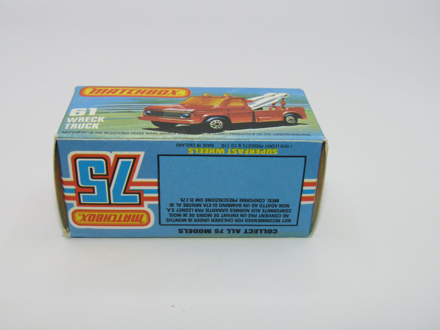 Matchbox Superfast 61B Wreck Truck GREEN Booms BLACK Hooks DARK AMBER Windows