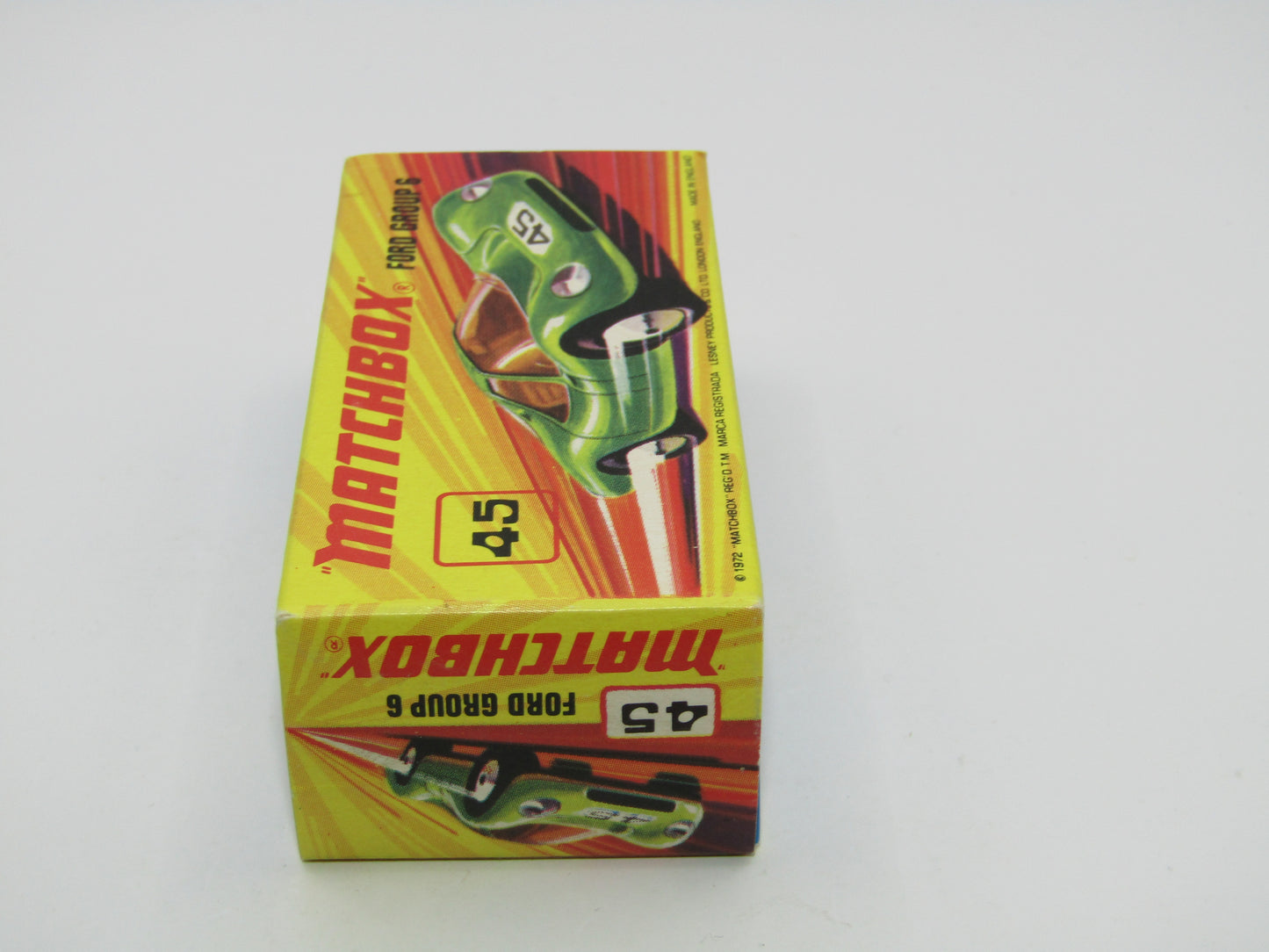 Matchbox Superfast 45A Ford Group 6 Lime Green PINK BASE Chrome Engine