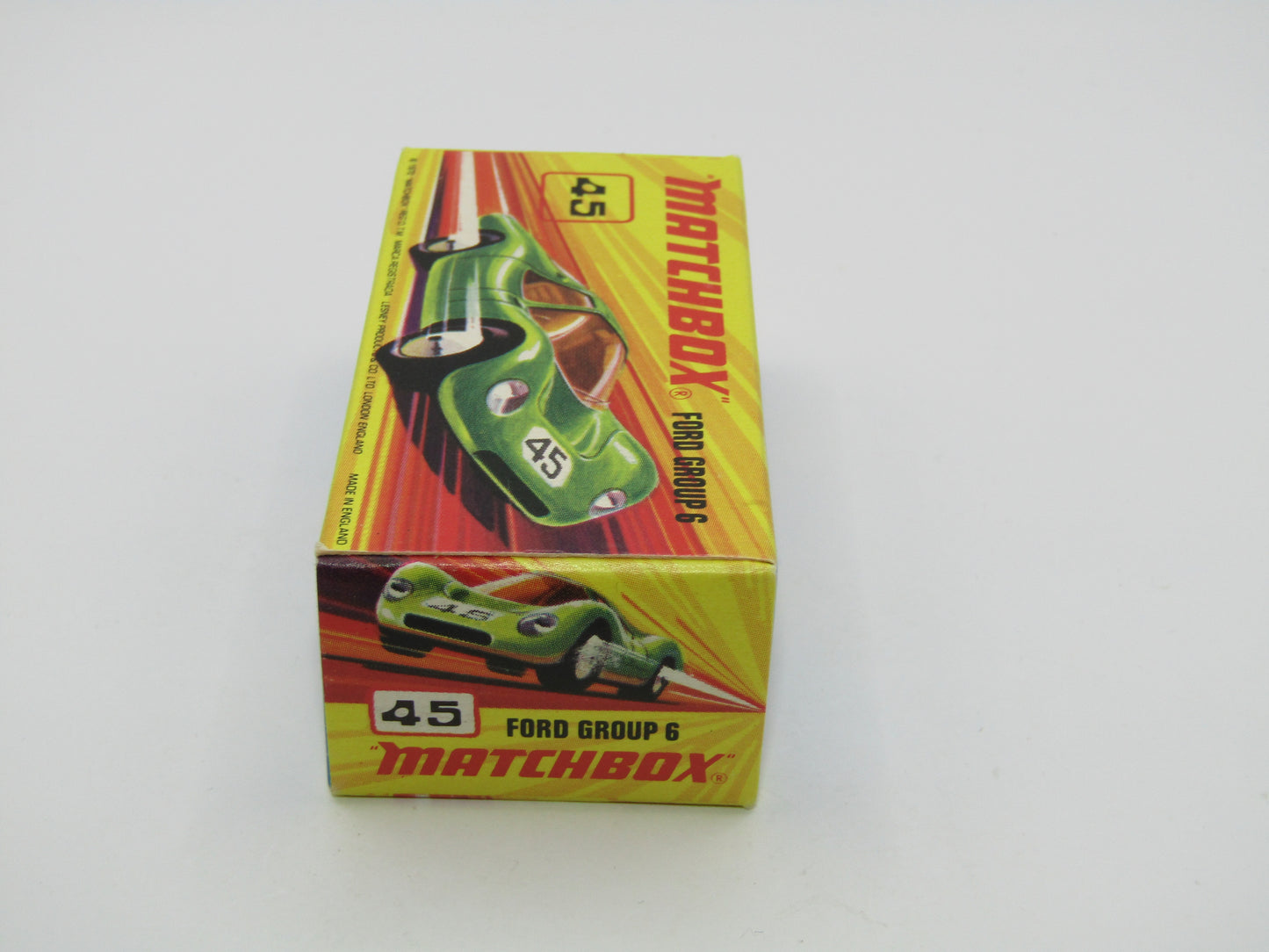Matchbox Superfast 45A Ford Group 6 Lime Green PINK BASE Chrome Engine