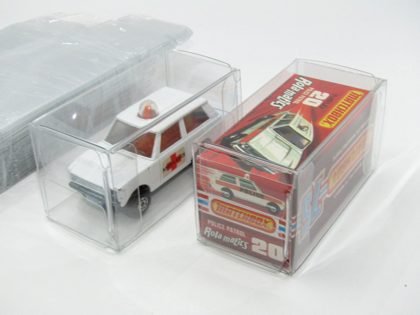 20 x Matchbox Protector Cases Wide (8cm x 4cm x 4cm)