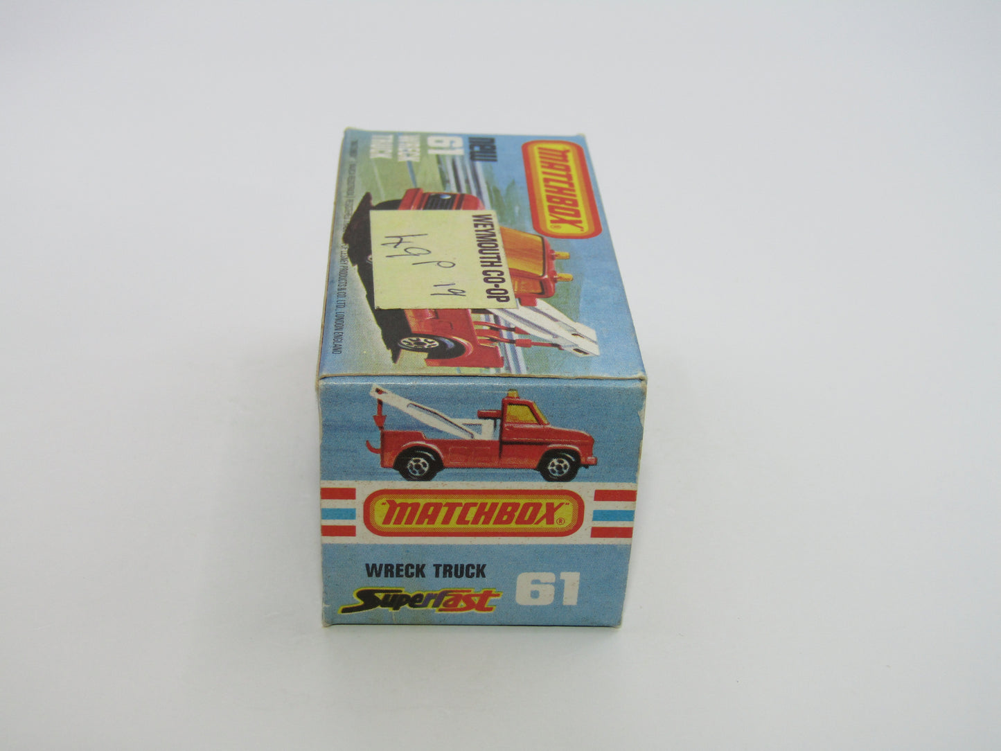 Matchbox Superfast 61B Wreck Truck White Booms Black Hooks Gloss Black Base