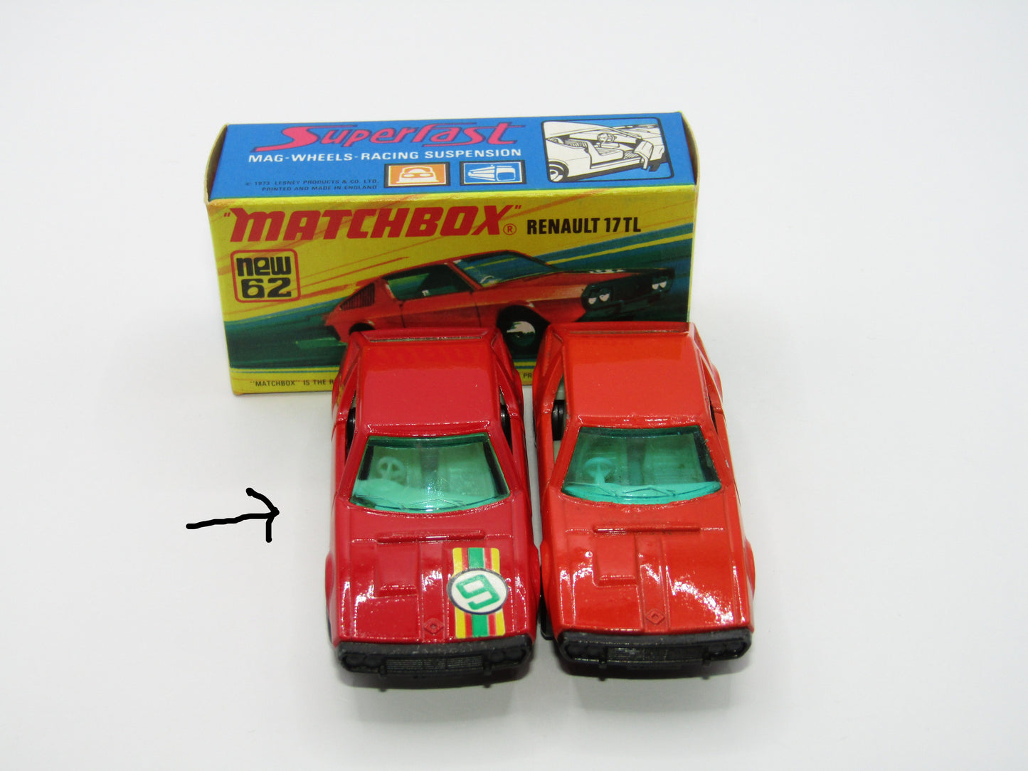 Matchbox Superfast 62C Renault 17TL BLOOD RED "9" Label