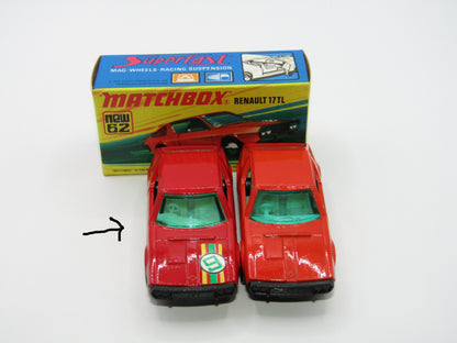 Matchbox Superfast 62C Renault 17TL BLOOD RED "9" Label