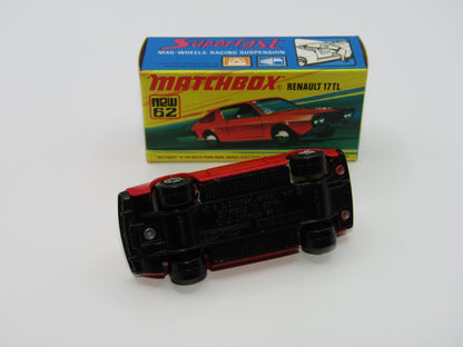 Matchbox Superfast 62C Renault 17TL BLOOD RED "9" Label