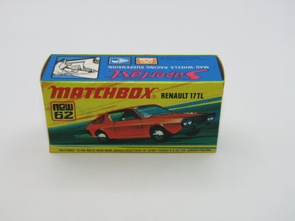 Matchbox Superfast 62C Renault 17TL BLOOD RED "9" Label