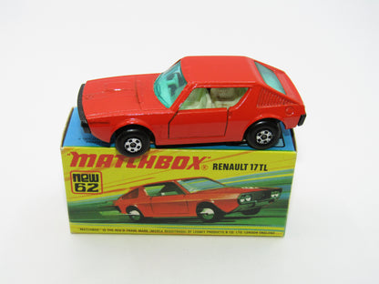 Matchbox Superfast 62C Renault 17TL Orange-Red NO LABELS