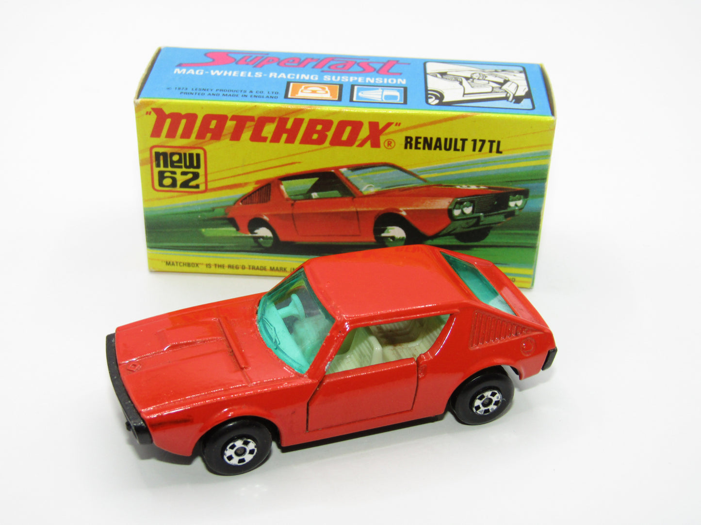 Matchbox Superfast 62C Renault 17TL Orange-Red NO LABELS