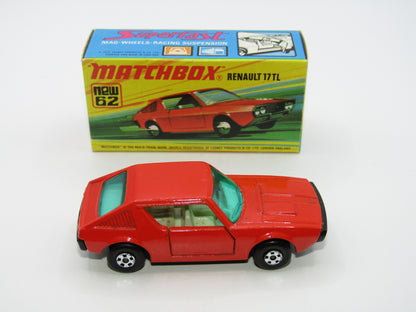 Matchbox Superfast 62C Renault 17TL Orange-Red NO LABELS