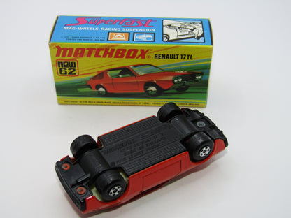 Matchbox Superfast 62C Renault 17TL Orange-Red NO LABELS