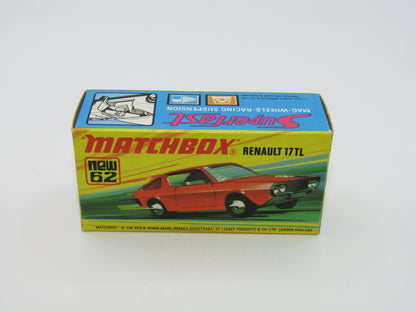 Matchbox Superfast 62C Renault 17TL Orange-Red NO LABELS