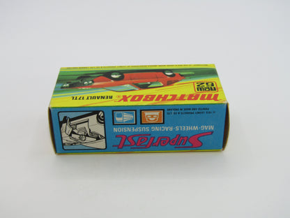 Matchbox Superfast 62C Renault 17TL Dark Orange FIRE Labels