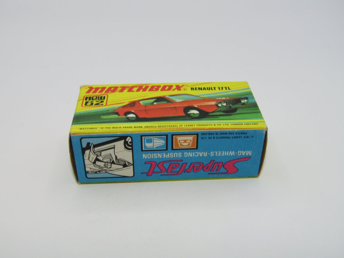 Matchbox Superfast 62C Renault 17TL Dark Orange FIRE Labels