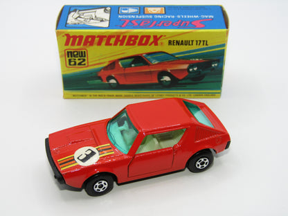 Matchbox Superfast 62C Renault 17TL "3" Label from no 3B Monteverdi Hai