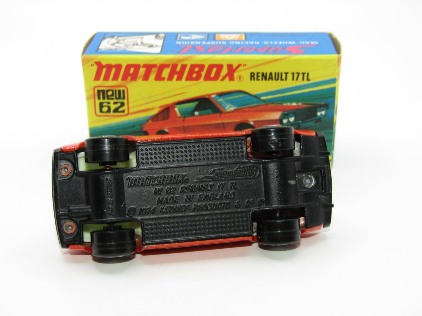 Matchbox Superfast 62C Renault 17TL "3" Label from no 3B Monteverdi Hai