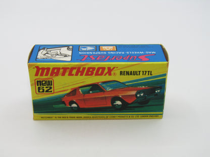 Matchbox Superfast 62C Renault 17TL "3" Label from no 3B Monteverdi Hai