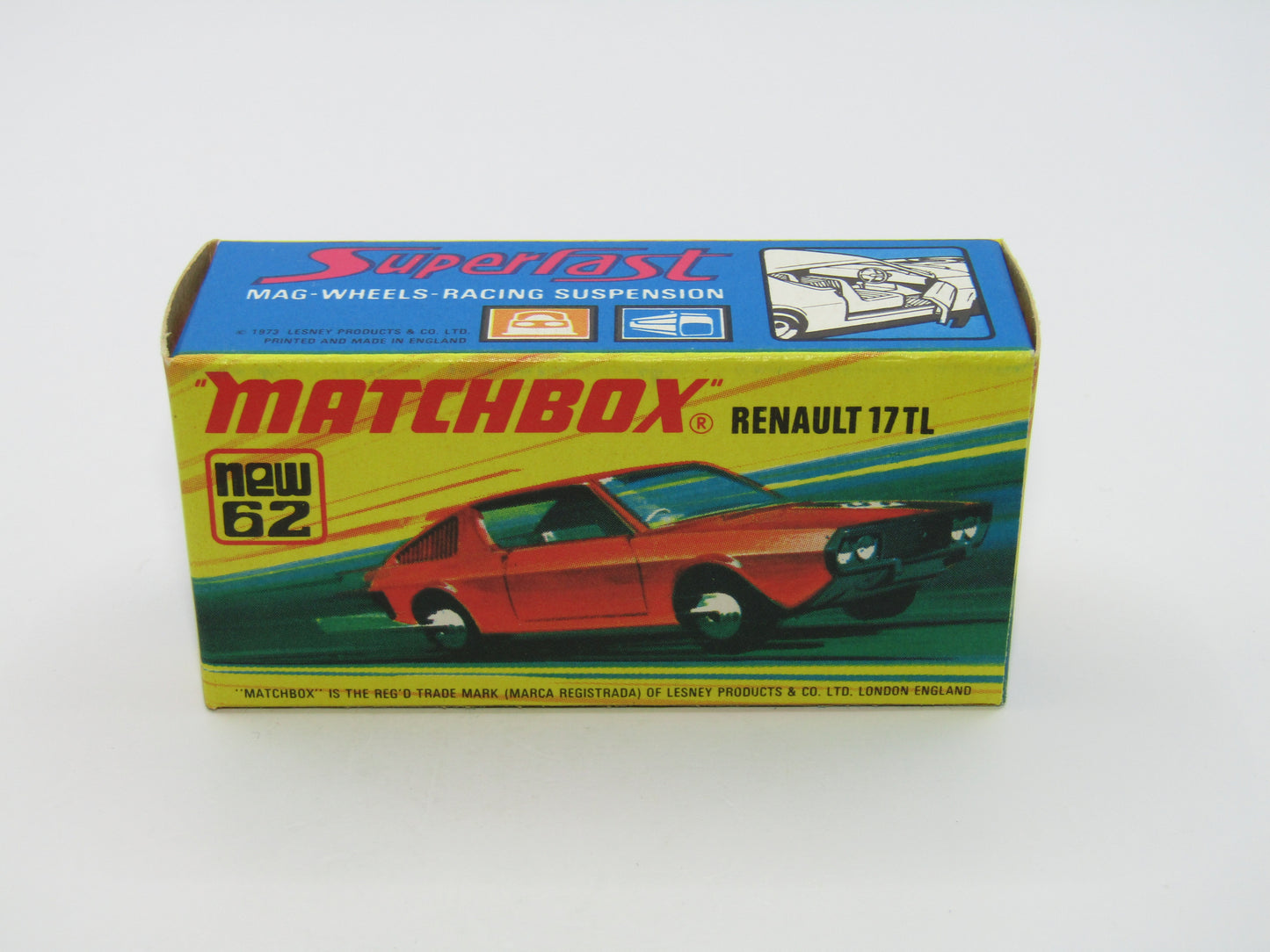 Matchbox Superfast 62C Renault 17TL "3" Label from no 3B Monteverdi Hai