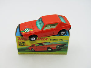 Matchbox Superfast 62C Renault 17TL LIGHT ORANGE 5 Spoke Small Slot "6" Label