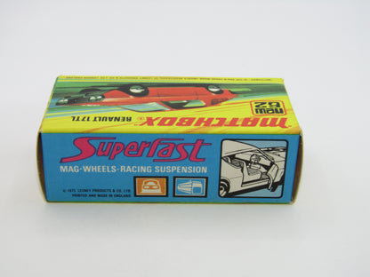 Matchbox Superfast 62C Renault 17TL LIGHT ORANGE 5 Spoke Small Slot "6" Label