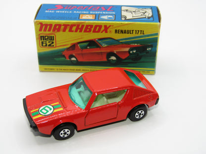 Matchbox Superfast 62C Renault 17TL Orange-Red "6" Label