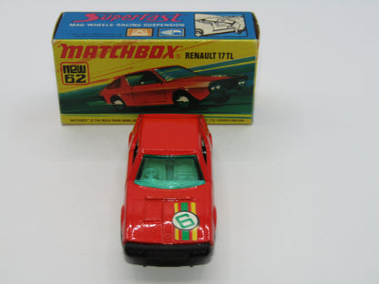 Matchbox Superfast 62C Renault 17TL Orange-Red "6" Label