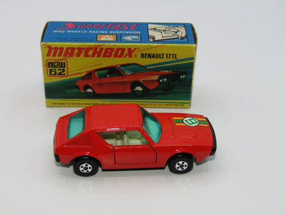 Matchbox Superfast 62C Renault 17TL Orange-Red "6" Label