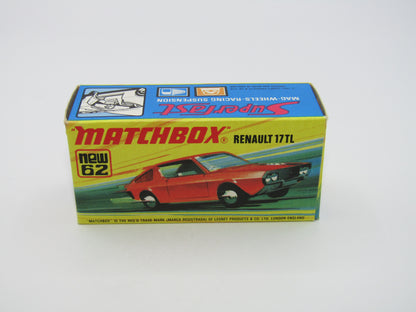 Matchbox Superfast 62C Renault 17TL Dark Orange-Red "6" Label