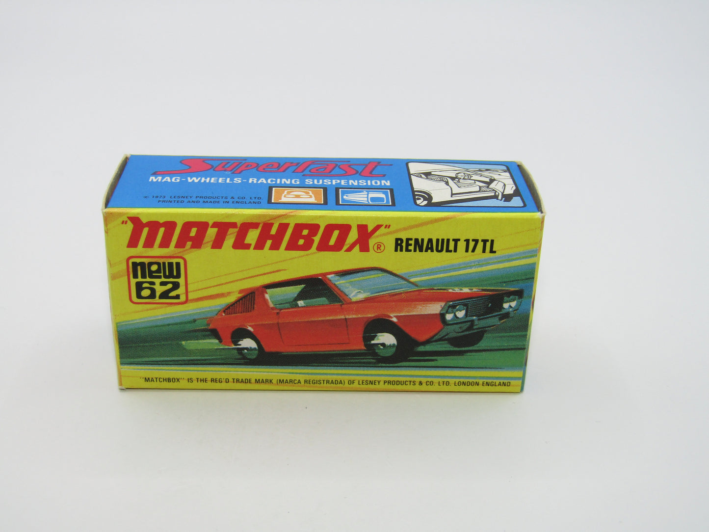 Matchbox Superfast 62C Renault 17TL Dark Orange-Red "6" Label