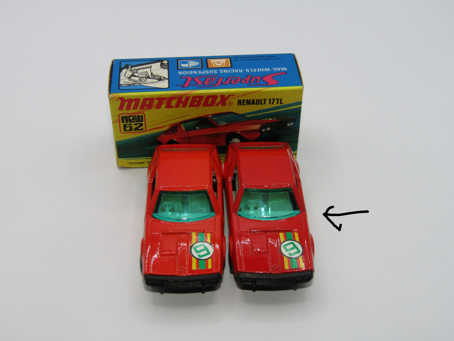 Matchbox Superfast 62C Renault 17TL DARK Orange-Red "9" Label
