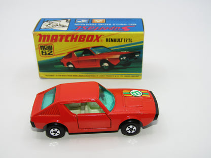 Matchbox Superfast 62C Renault 17TL Light Orange-Red "9" Label